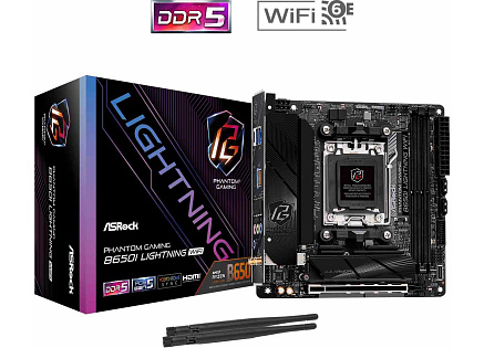 ASRock MB Sc AM5 B650I LIGHTNING WIFI, AMD B650, 2xDDR5, 1xHDMI, Mini-ITX