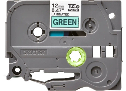 BROTHER TZE731 - kazeta TZ šířky 12mm, laminovaná TZE-731, zelená/černé písmo