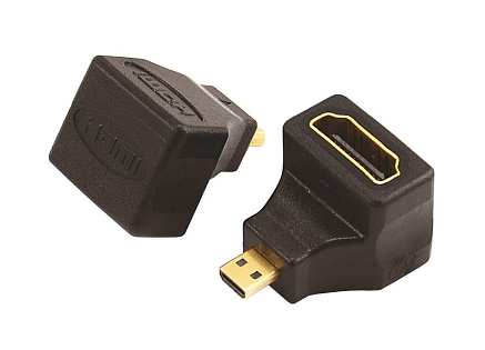 PremiumCord adaptér Micro HDMI Male na HDMI Female zahnutý do pravého úhlu 90°