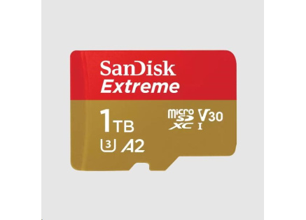 SanDisk micro SDXC karta 1TB Extreme (190 MB/s Class 10, UHS-I U3 V30) + adaptér