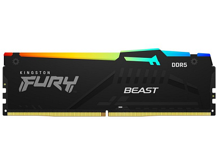 KINGSTON DIMM DDR5 64GB (Kit of 4) 6000MT/s CL40 FURY Beast RGB XMP