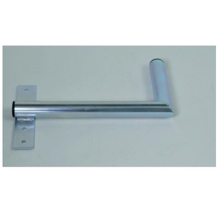 Držák antény na zeď u okna s pásem, levé uchycení, galvanický zinek, délka 40cm