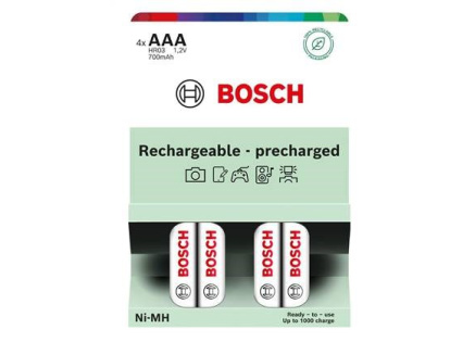 Bosch HR03B4P700/00 AAA 700mAh Ni-MH Ready to Use (Blistr 4 ks)