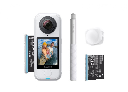 Insta360 X4 Air Starter Bundle akční kamera, Bílá, 8K / 30fps, 4K/ až 60fps, 6osý gyroskop, 360°, Active HDR, vodotěsná