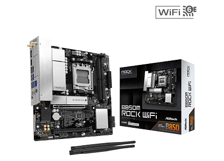 ASRock MB Sc AM5 B850M ROCK WIFI, AMD B850, 4xDDR5, 1xDP, 1xHDMI, WiFi, mATX