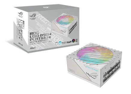 BAZAR - ASUS zdroj ROG Loki SFX-L 850W White Edition, 80+ Platinum, ARGB (Bez příslušenství)