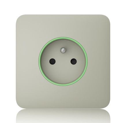 Ajax  SoloCover (smart) - Samostatný kryt zásuvky, ústřicová