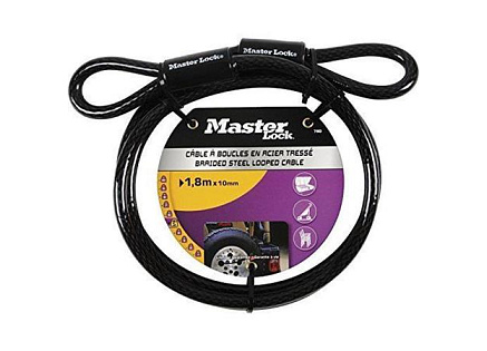 Master Lock Ohebné ocelové lanko  78EURD - 180cm x 1cm