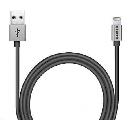 ADATA Sync & Charge Lightning kabel - USB A 2.0, 100cm, hliníková, titan