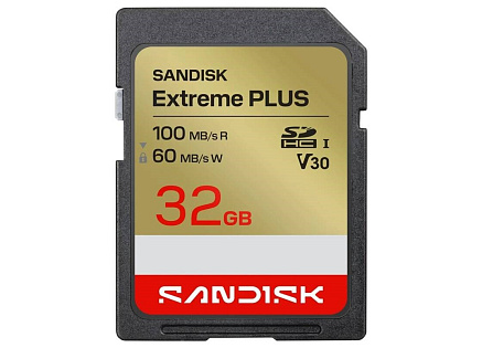 SanDisk SDXC karta 32GB Extreme PLUS (R100/W60 MB/s Class 10, UHS-I U3 V30) SanDisk SDXC karta 32GB Extreme PLUS (R100/W60 MB/s Class 10, UHS-I U3 V30)