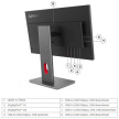 LENOVO LCD P24Q-40 - 23.8",IPS,16:9,2560x1440,120Hz,300cd/m2,1500:1,4ms(GtG),HDMI,DP,DPout,DC,USB Hub,Pivot