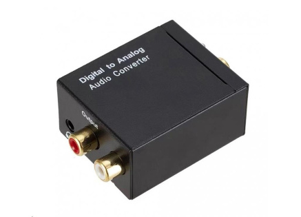 WG - Převodník digitálního signálu na analog - RCA L/R 3,5 mm, black