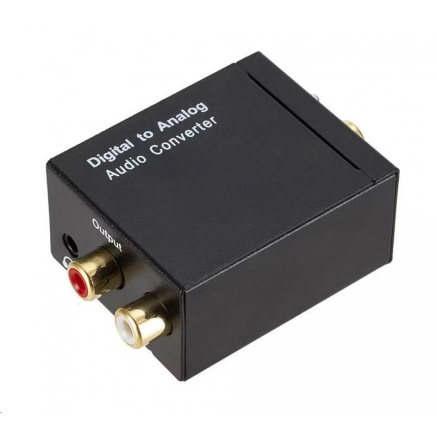 WG - Převodník digitálního signálu na analog - RCA L/R 3,5 mm, black