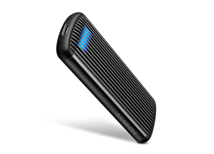AXAGON EEM2-SC, USB-C 10Gbps externí box pro M.2 NVMe SSD, bezšroubový, žebrovaný hliník