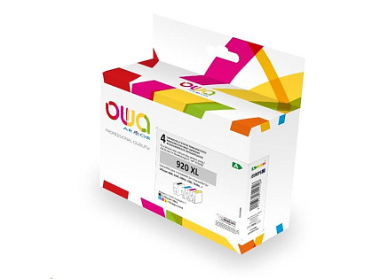 OWA Armor cartridge pro HP PACK 4 REMAN. 920XL BCMY, 48ml/3x12ml/1735p/3x960p, CD975AE/CD972AE/CD973AE/CD974AE,black+CMY OWA Armor cartridge pro HP PACK 4 REMAN. 920XL BCMY, 48ml/3x12ml/1735p/3x960p, CD975AE/CD972AE/CD973AE/CD974AE,black+CMY