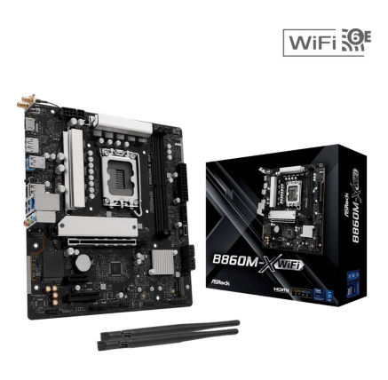ASRock MB Sc LGA1851 B860M-X WIFI, Intel B860, 2xDDR5, 1xDP, 1xHDMI, WiFi, mATX