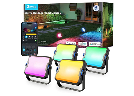 Govee Flood Lights 2 venkovní SMART LED světla 4ks Govee Flood Lights 2 venkovní SMART LED světla 4ks