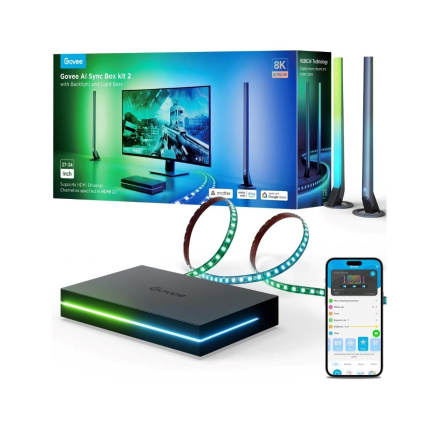 Govee AI Sync Box Kit 2 Smart sada PC osvětlení 27-34" + LED panely