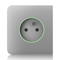 Ajax  SideCover (smart) - Boční kryt zásuvky, horizontální, mlhová