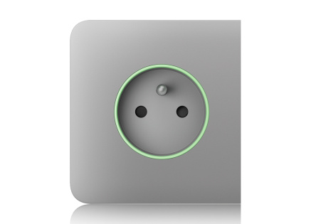 Ajax  SideCover (smart) - Boční kryt zásuvky, horizontální, mlhová