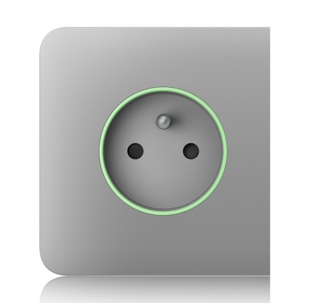 Ajax  SideCover (smart) - Boční kryt zásuvky, horizontální, mlhová