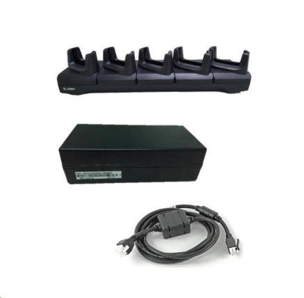 Zebra charging-/communication station, Ethernet, 5 slots Zebra charging-/communication station, Ethernet, 5 slots