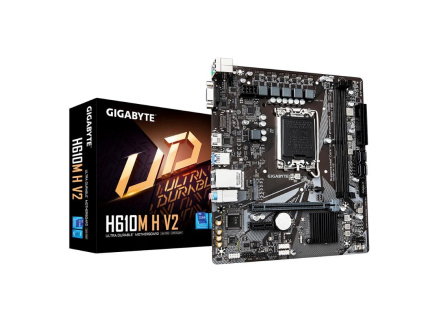 GIGABYTE MB Sc LGA1700 H610M H V2, Intel H610, 2xDDR5, 1xHDMI, 1xVGA, mATX