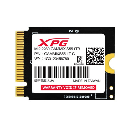 ADATA SSD 1TB XPG GAMMIX S55, PCIe Gen4x4, M.2 2230, (R:5000/ W:3700MB/s)