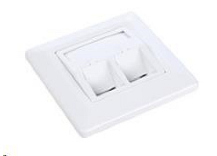 Solarix Zásuvka modulární pro 2 keystony pod omítku bílá SX9-2-0-WH Solarix Zásuvka modulární pro 2 keystony pod omítku bílá SX9-2-0-WH
