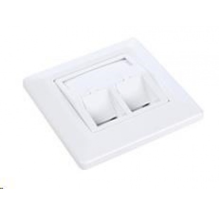 Solarix Zásuvka modulární pro 2 keystony pod omítku bílá SX9-2-0-WH