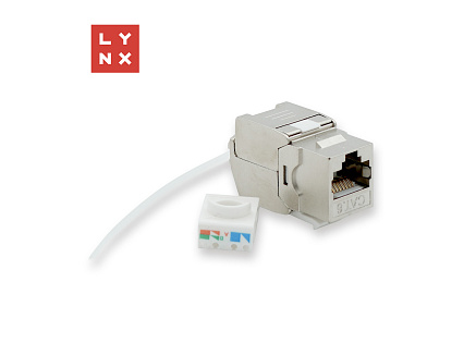 LYNX keystone STP Cat6, samozařezávací, stříbrný LYNX keystone STP Cat6, samozařezávací, stříbrný