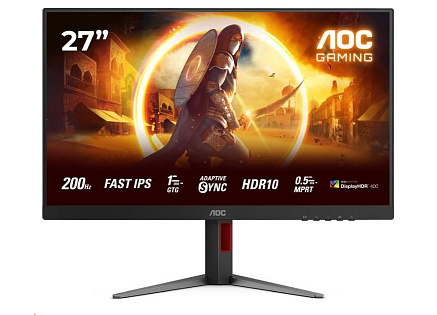AOC MT 27" 27G4HA - 1920x1080,IPS,200Hz,HDR10,2xHDMI,1xDP,Repro,Pivot