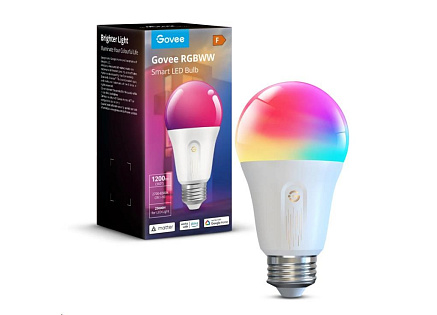 Govee Smart žárovka RGBWW 12W-85W 1200lm E27 Long Life, Matter