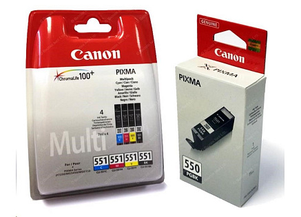 Canon CARTRIDGE PGI-550/CLI-551 PGBK/C/M/Y/BK/GY MULTI-PACK pro iP8750, MG6350, MG7150, MG7550 (319 str.)
