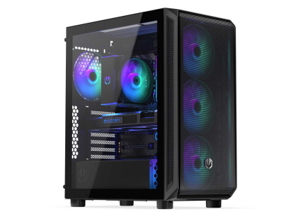 ENDORFY Case Arx 500 ARGB, Průhledná bočnice, ATX, 4x140mm ARGB Fan, černá