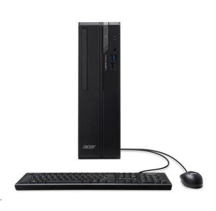 ACER PC Veriton VX2720G, i3-14100,8GB DDR4,256GB M.2 SSD,Wifi,DVD±RW,USB KB+mouse,W11P,180W,Black