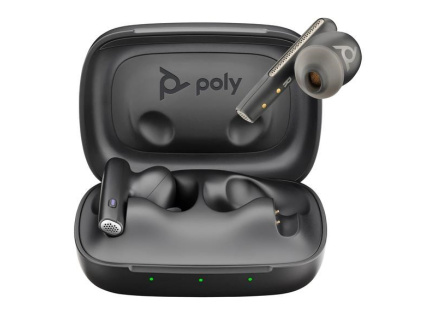 Poly Voyager Free 60 MS Teams bluetooth headset, BT700 USB-C adaptér, nabíjecí pouzdro, černá