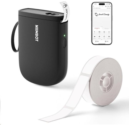 Niimbot Tiskárna štítků D11-H Smart, černá + role štítků 160 ks Niimbot Tiskárna štítků D11-H Smart, černá + role štítků 160 ks