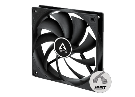 ARCTIC ventilátor F12 PWM PST, 120mm, 4pin, PWM, černá