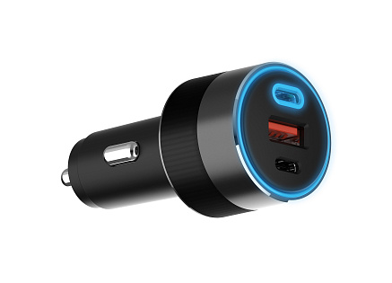 WG - Nabíječka do auta 3x USB 130W, 1x USB-C PD 100W + 1x USB-C 30W + 1x USB-A 18W, černá