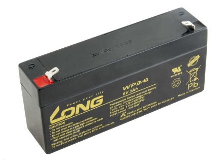 Long 6V 3Ah olověný akumulátor F1 (WP3-6) Long 6V 3Ah olověný akumulátor F1 (WP3-6)