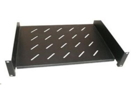 XtendLan 19" police s perforací 2U/280mm, nosnost 45kg, černá