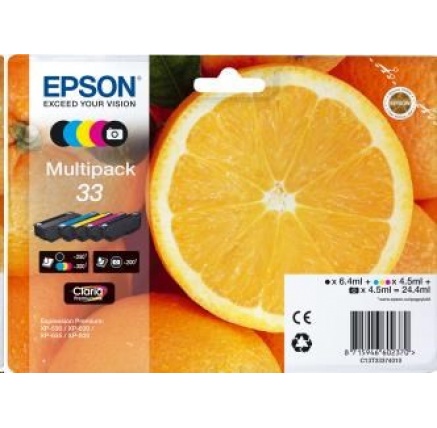 EPSON ink Multipack "Pomeranč" 5-colours 33 Claria Premium Ink EPSON ink Multipack "Pomeranč" 5-colours 33 Claria Premium Ink