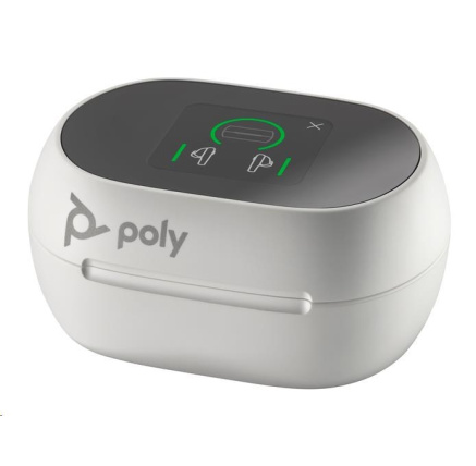 Poly Voyager Free 60+ bluetooth headset, BT700 USB-C adaptér, dotykové nabíjecí pouzdro, bílá