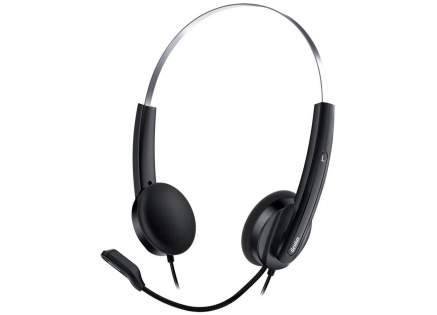 GENIUS sluchátka HS-220U/ USB/ černo-stříbrná GENIUS sluchátka HS-220U/ USB/ černo-stříbrná