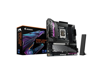 GIGABYTE MB Sc LGA1851 B860M AORUS ELITE WIFI6E, Intel B860, 4xDDR5, 1xUSB4, 1xDP, 1xHDMI, WiFi, mATX