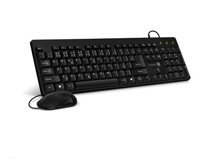 CONNECT IT Combo drátová černá klávesnice + myš, CZ + SK layout