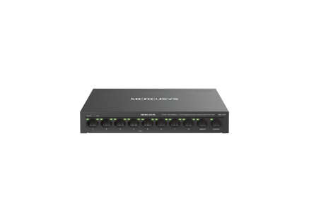MERCUSYS switch MS110CP (8x100Mb/s,2xGbE,8xPoE+,65W,fanless)
