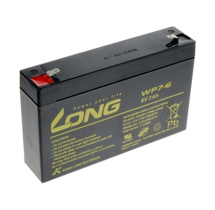 Long 6V 7Ah olověný akumulátor F1 Long 6V 7Ah olověný akumulátor F1