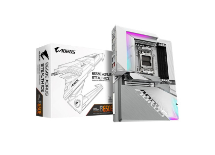 GIGABYTE MB Sc AM5 B650E AORUS STEALTH ICE, AMD B650, 4xDDR5, 2x HDMI, 1xUSB-C, WI-FI, E-ATX